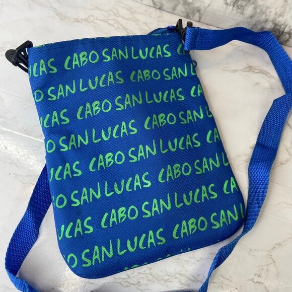 90's Cabo San Lucas Blue Retro Travel Satchel - Picture 3 of 3